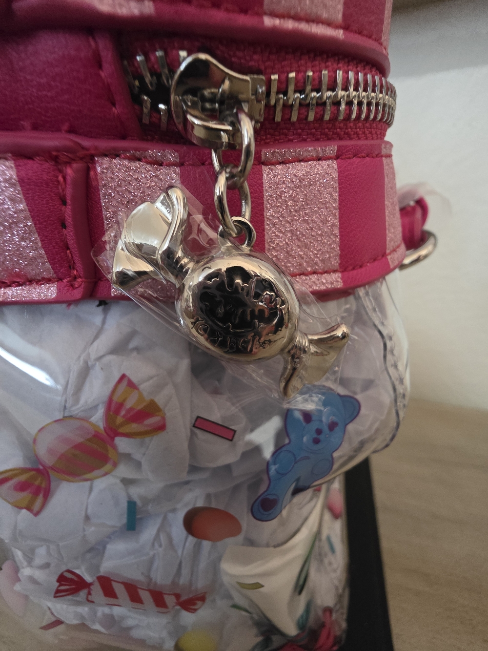 Betsy Johnson Candy Shoppe Clear Pink Bag NWT - Picture 7 of 10